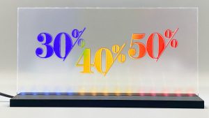 Enseigne lumineuse LED « 30%40%50% » Basic+