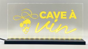 Enseigne signaletique lumineuse LED « Cave a vin » Basic