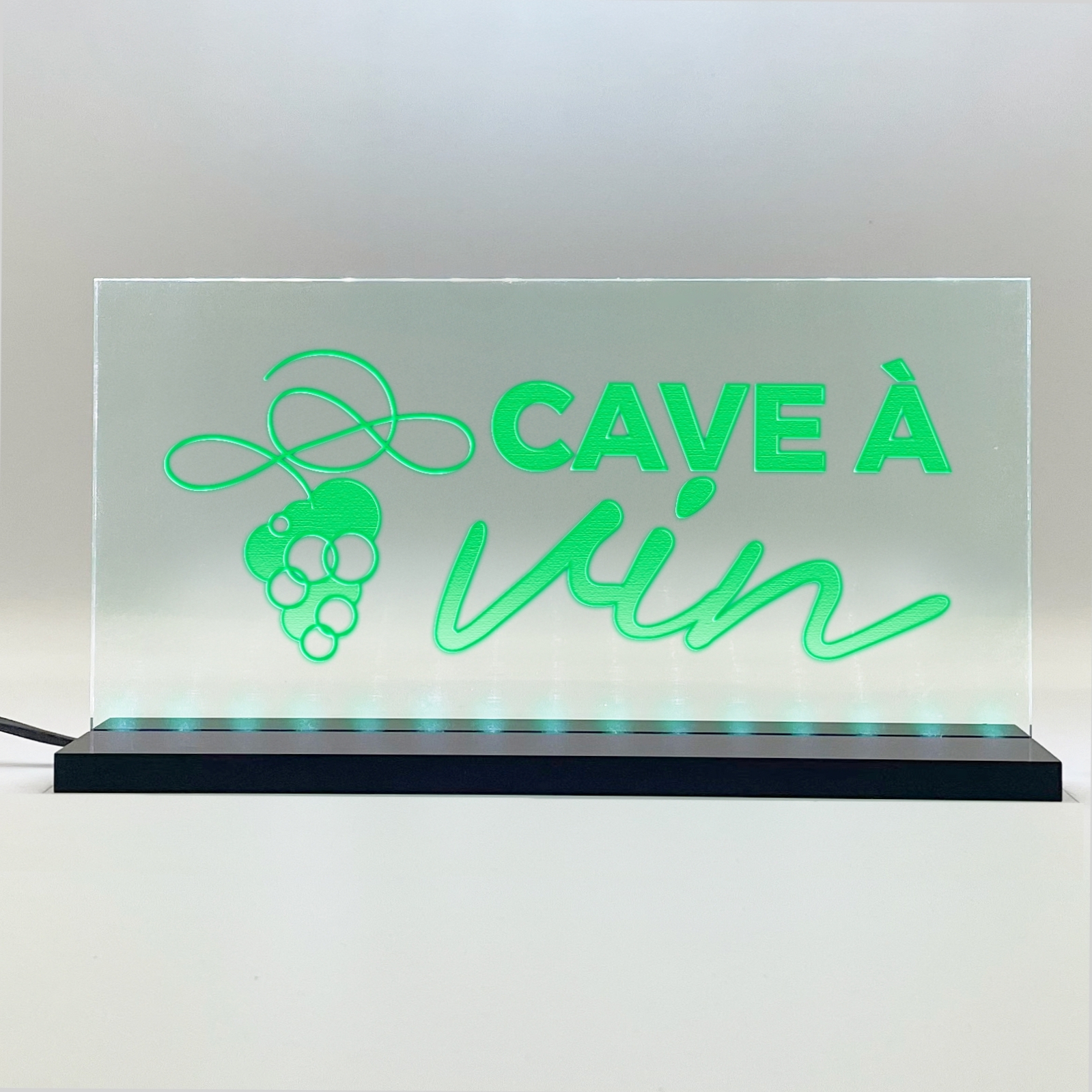 Enseigne signaletique lumineuse LED "Cave a vin" Basic Enseigne signaletique lumineuse LED "Cave a vin" Basic Vert