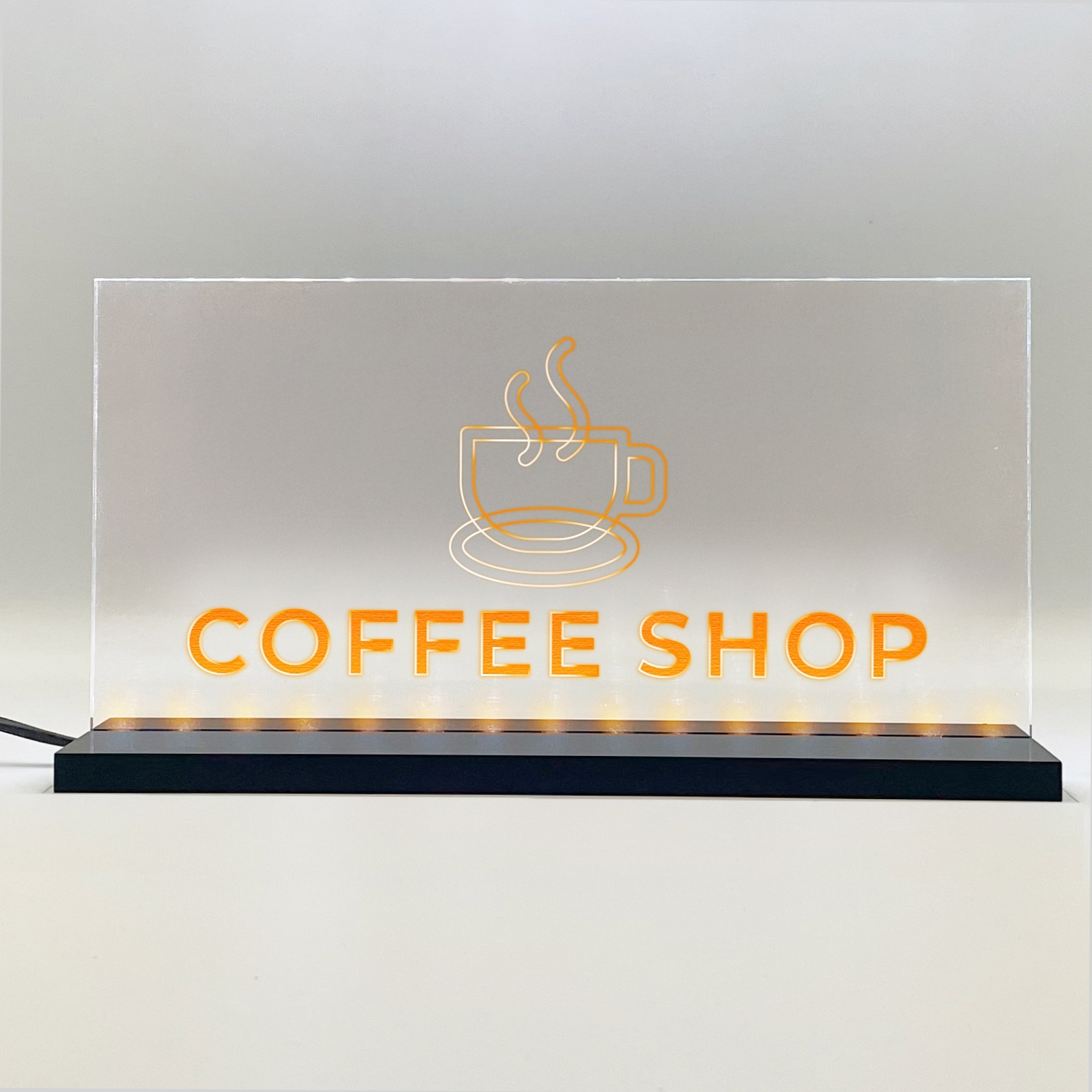 Enseigne signaletique lumineuse LED "Coffee Shop" Basic Orange
