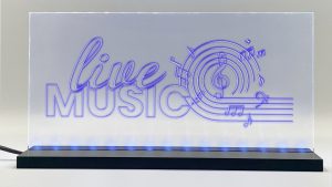 Enseigne signaletique lumineuse LED « Live Music » Basic
