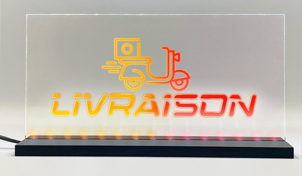 Enseigne lumineuse LED Livraison Basic+ Jaune Rouge