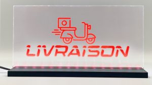 Enseigne signaletique lumineuse LED « Livraison » Basic
