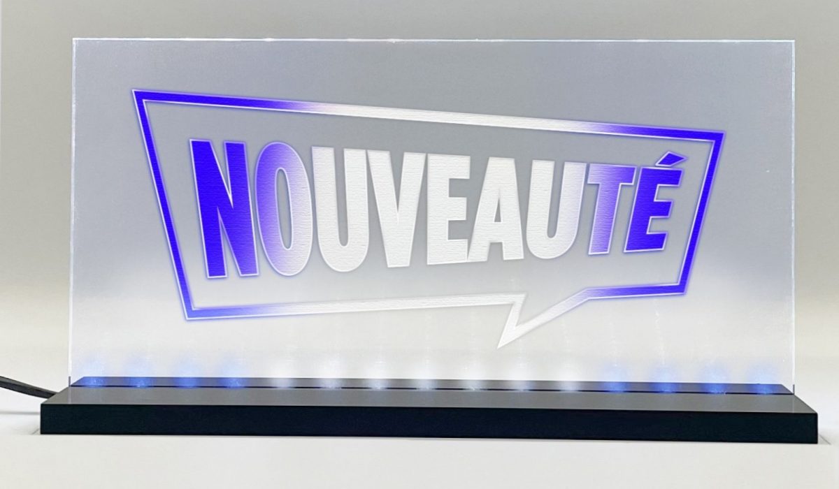 Enseigne lumineuse LED Nouveaute Basic+ Bleu Blanc Bleu