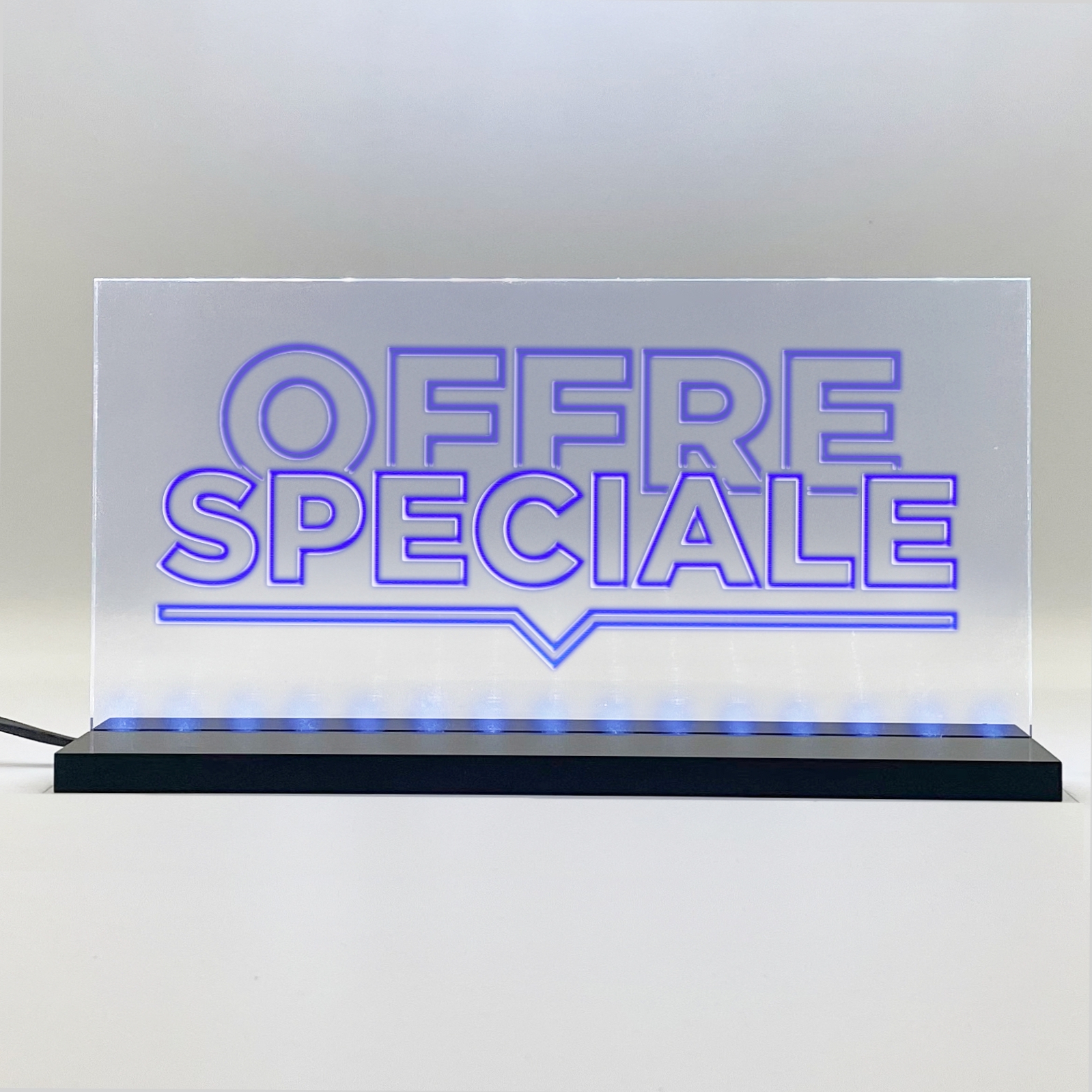 Enseigne signaletique lumineuse LED "Offre Speciale" Basic Bleu