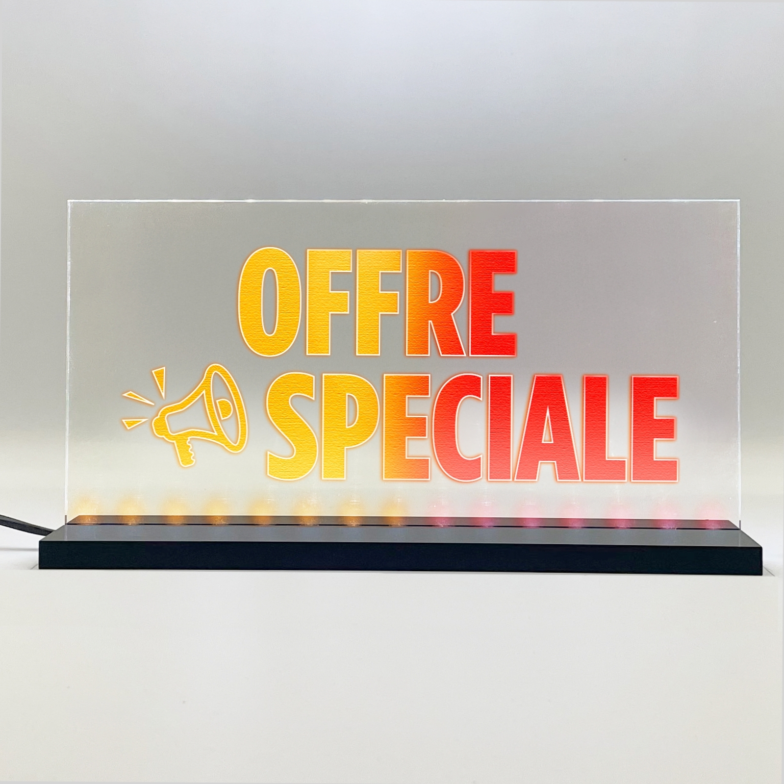 Enseigne lumineuse LED Basic+ Offre Speciale Jaune Rouge f