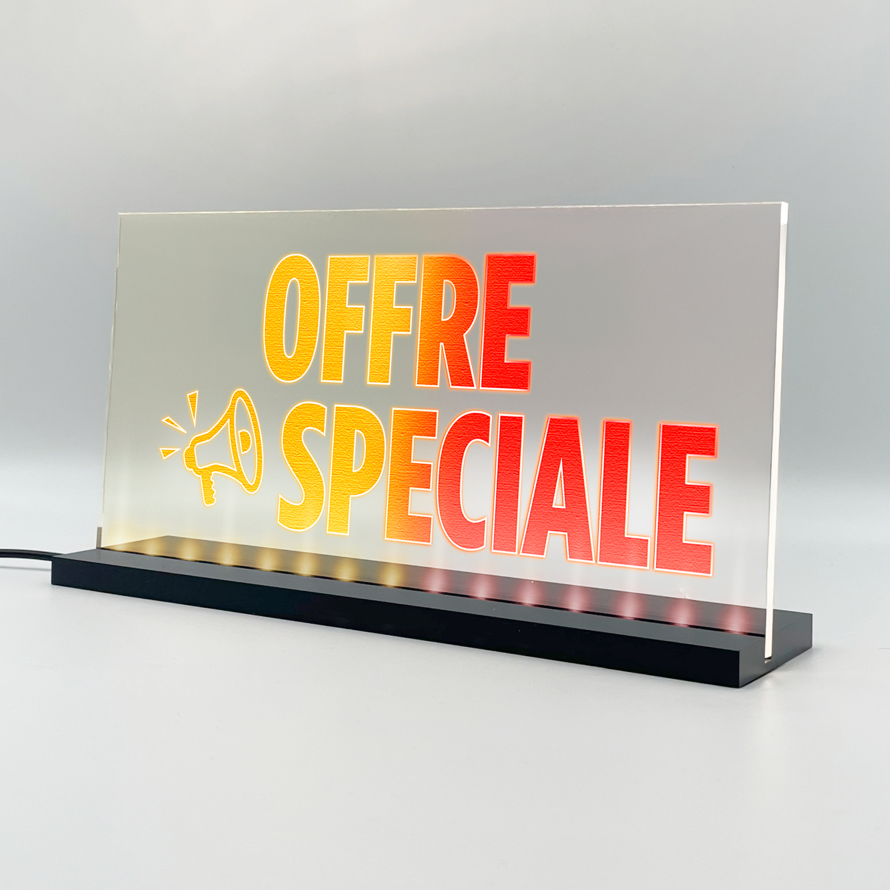 Enseigne lumineuse LED Basic+ Offre Speciale Jaune Rouge fd