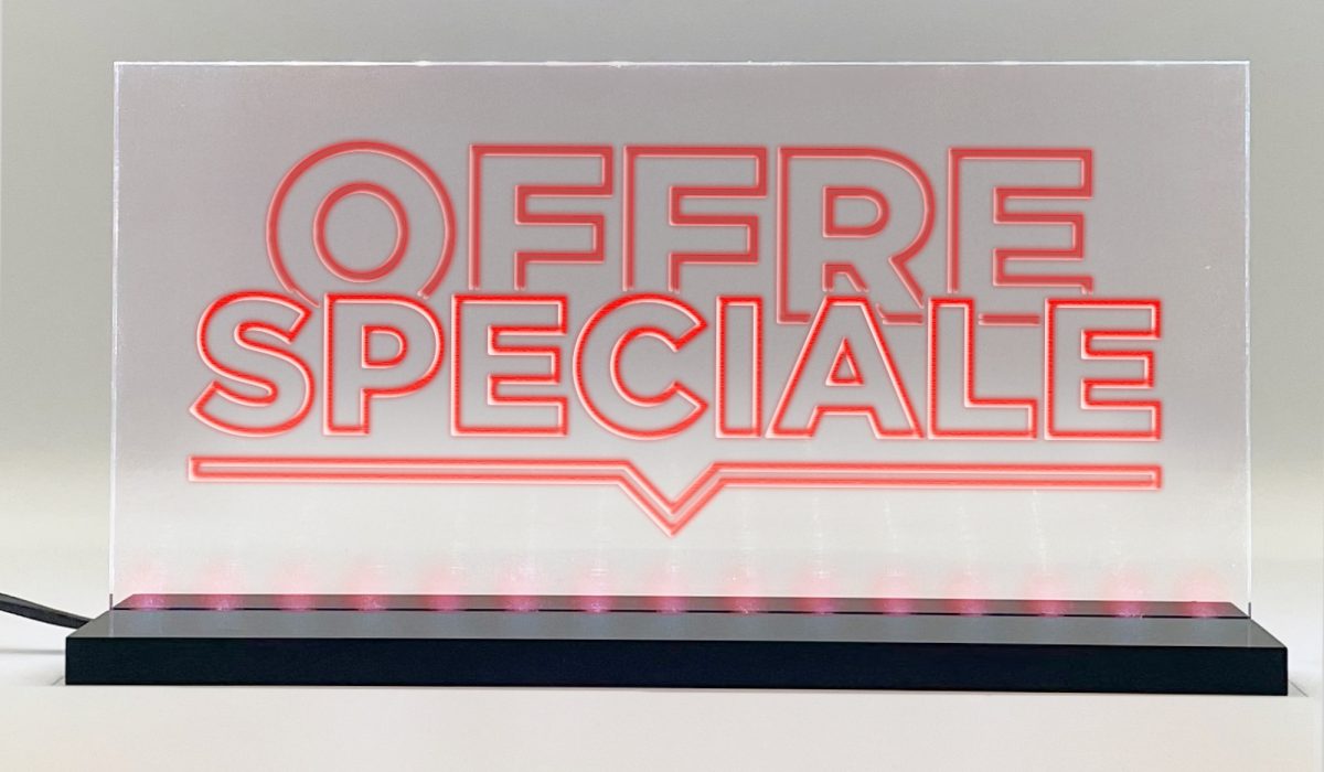 Enseigne signaletique lumineuse LED "Offre Speciale" Basic Rouge