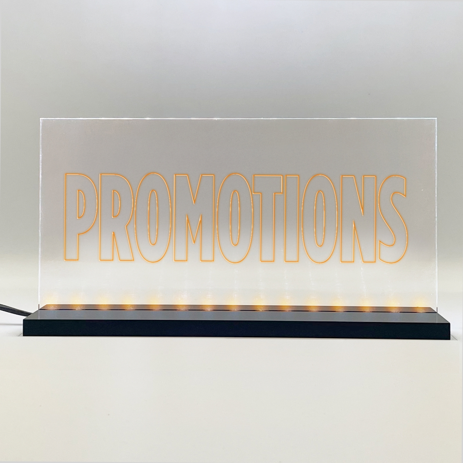 Enseigne signaletique lumineuse LED "Promotions" Basic Orange
