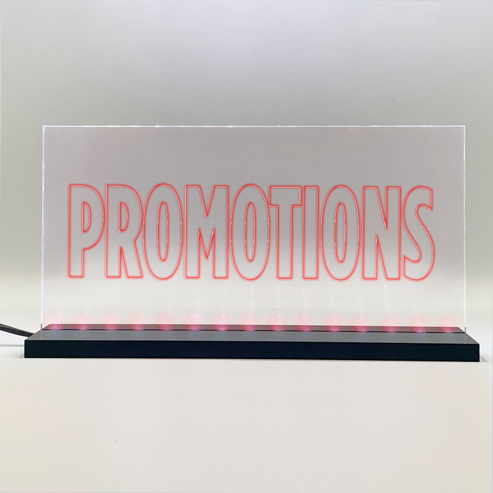 Enseigne signaletique lumineuse LED "Promotions" Basic Rouge