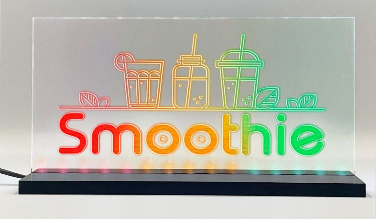 Enseigne lumineuse LED Smoothie Basic+ Rouge Jaune Vert