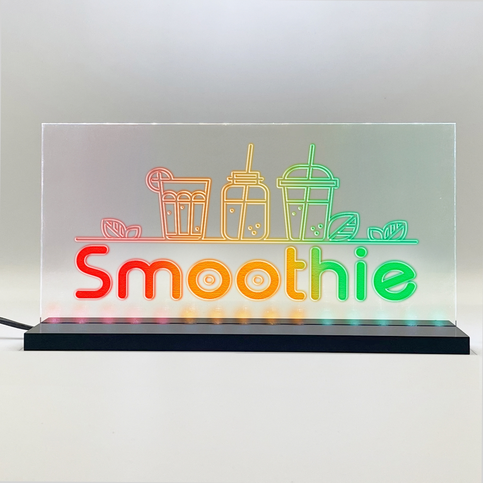 Enseigne lumineuse LED Smoothie Basic+ Rouge Jaune Vert