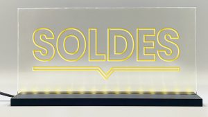 Enseigne signaletique lumineuse LED « Soldes » Basic