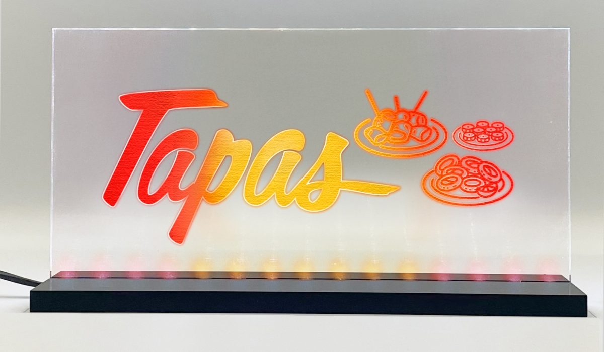 Enseigne lumineuse LED Tapas Basic+ Rouge Jaune Rouge