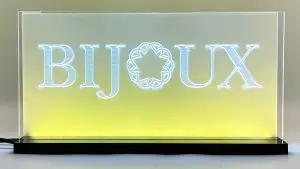 Enseigne signalétique LED « Bijoux » 2D+