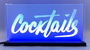 Signalétique LED « Cocktails » 2D+