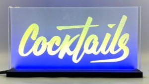 Signalétique LED « Cocktails » 2D+