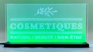 Enseigne signalétique LED « Cosmétiques » 2D+