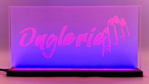 Enseigne lumineuse LED « Onglerie » 2D+